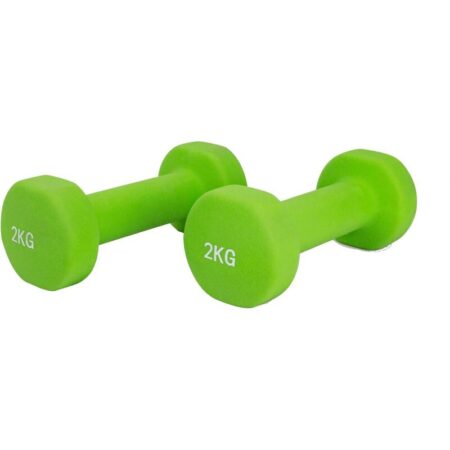 2 KG Pair of Neoprene Dumbbells Weights - Solid Iron Construction