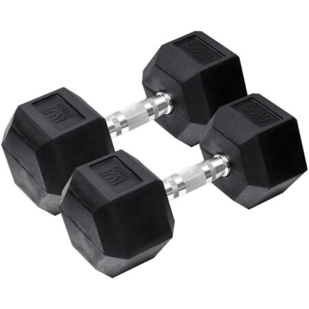 Orange Gym - Hex Dumbbell 2 x 6 kg Black n/a