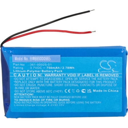 Vhbw - Battery Replacement for Garmin 361-00025-01 for gps Tracker (750mAh, 3.7 v, Li-polymer)