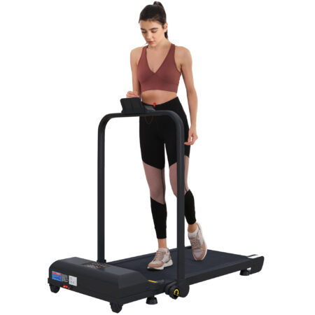 HOMCOM 2.5HP Walking Pad Treadmill, Folding Under Desk Treadmill Walking Machine, 1-10KM/H, with Remote Control