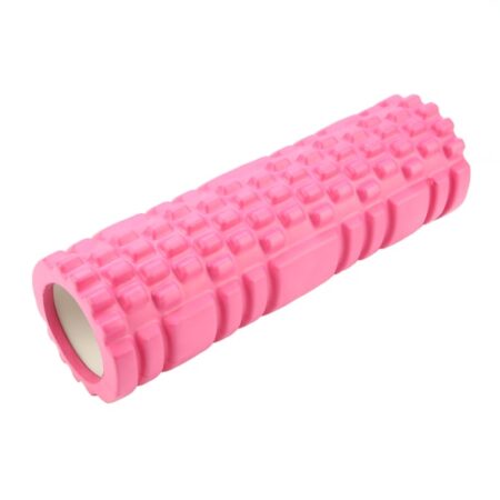 Mini hul yoga rulle øvelse fitness rulle fysio træning yoga massage søjle (Pink)