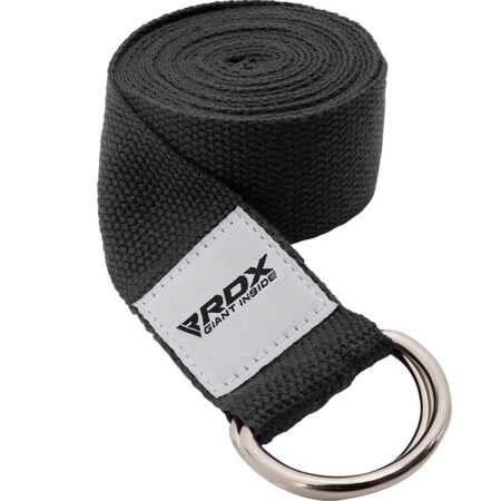 RDX P8 Non-Slip Cotton Yoga Strap with Rust Proof Steel D-Ring Buckle Blue