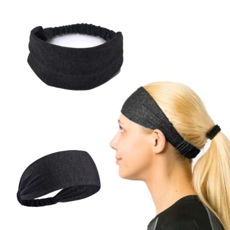 Yoga Headband Hair Band til sports træning sort