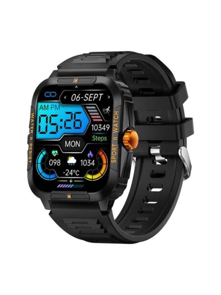 Colmi P76 smartwatch (black and orange)