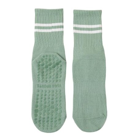 Grip Sock Yoga Sok Pilates Sock Skridsikre sokker med greb til kvinder Light Green One Size