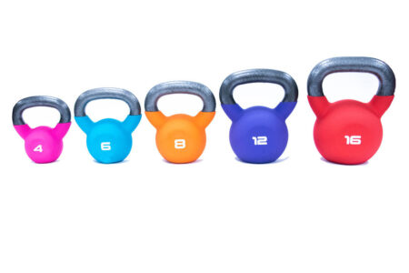 Jordan Coloured Neoprene Kettlebells Sets (Beginner - Advanced), 10 Kettlebell Set 4-40kg (1 of each weight)