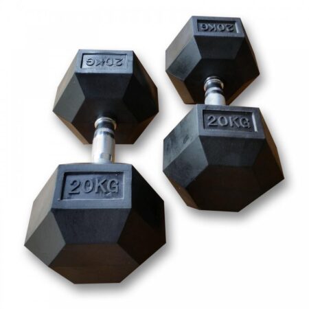 MYO Strength Rubber Hex Dumbbells - Pairs, 2.5 Kg