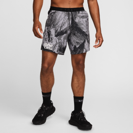 Nike Trail Stride Dri-FIT-løbeshorts med indershorts til mænd (18 cm) - grå