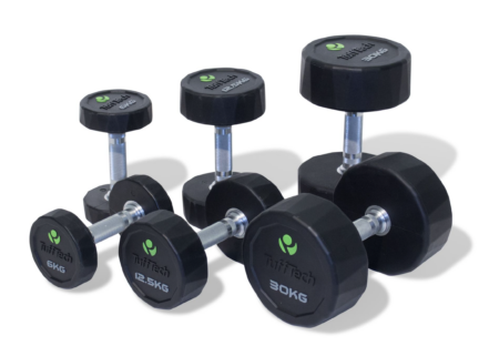 Physical Company TuffTech PU Dumbbells (Pairs), 18kg (2x 9kg Dumbbells)