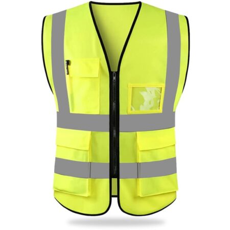 Reflective Safety Vest, High Visibility Workwear Executive Director Vest Jacket(M)