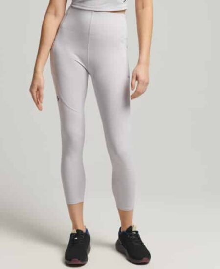 SuperDry Sport - Run 7/8 Tight Leggings - Moonlight Grey XS