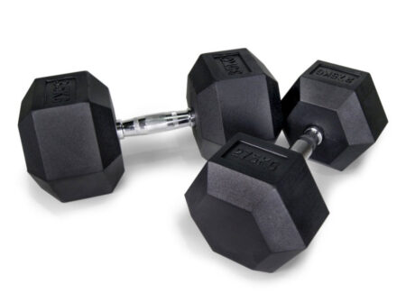 Vega Rubber Hex Dumbbells, 2.5KG Pair