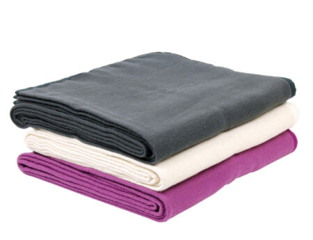 Yoga Mad Hand Woven Cotton Yoga 'Seamless' Blanket, Aubergine