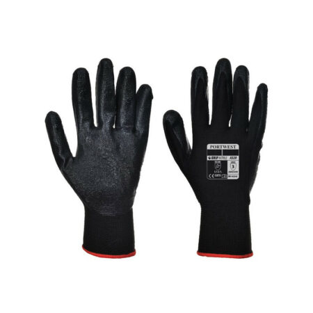 Dexti Grip Gloves - Black - X Large - Pack of 12 - A320BKRXL - Portwest