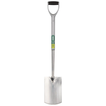 Draper Extra Long Stainless Steel Garden Spade with Soft Grip 83754