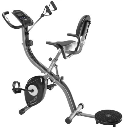 F-Bike motionscykel Eagle 4 foldbar 10 niveauer 7 sædehøjder LCD display træningsapp 2 fitness bånd fitness cykel cykel træner fitness cykel X-Bike