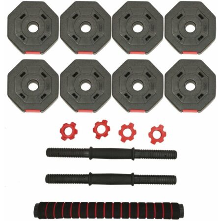 Flkwoh - Greenbay Cement Weights Plates Dumbbells Barbell 10 Kg Adjustable Set Home Gym Training Weights with Bars