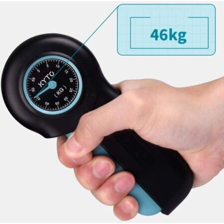 Hand Dynamometer Grip Strength Measurement Hand Grip Strengthener for Gym Home Black Blue