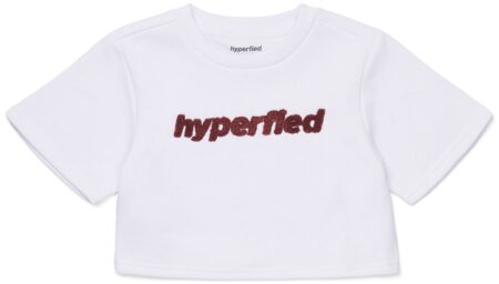 Hyperfied Short Sleeve Logo Sweatshirt, Snow White 134-140