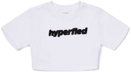 Hyperfied Short Sleeve Logo Sweatshirt, Snow White 146-152