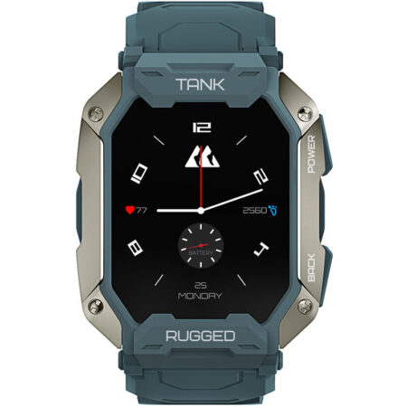 KOSPET TANK M1 PRO Outdoor Sports Rugged Smartwatch 1.72'' 280*320px Full-touch Screen Tough Body BT Call/Music 5ATM&IP69K, Blue - Blue