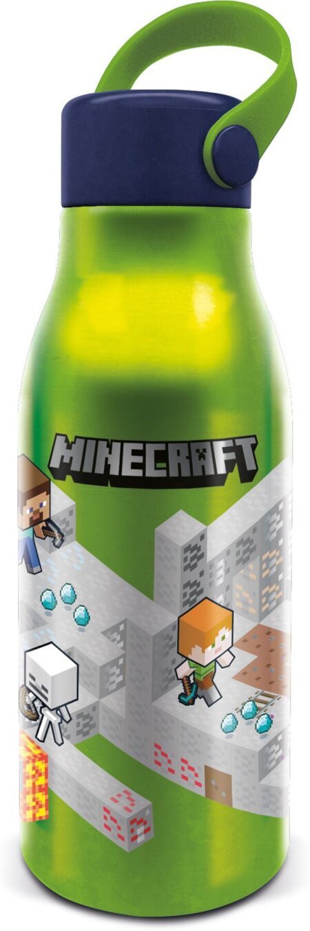 Minecraft Flexi Handle Drikkedunk 760 ml Aluminium, Green