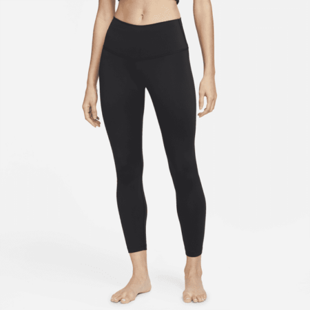Nike Yoga-7/8-leggings med høj talje til kvinder - sort