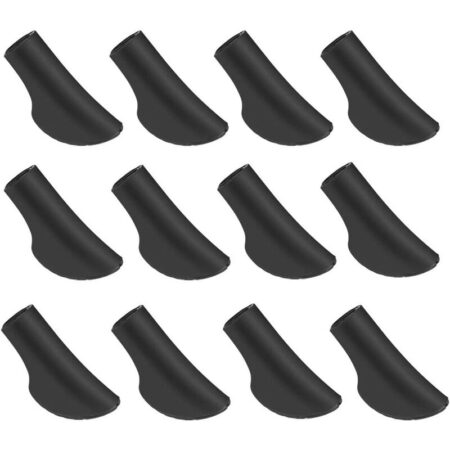 Nordic Walking Pads, 12 Pieces / 6 Pairs Asphaltic Rubber Pads for Nordic Walking