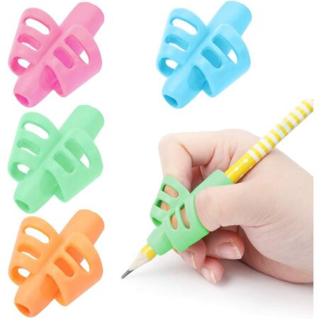 Pencil Grips- Children Pen Writing Aid Grip Set Posture Correction Tool for Kids Preschoolers Children,Hollow Ventilation (4PCS)