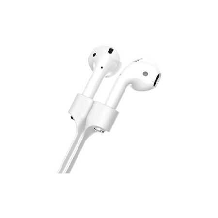 Perlerare - Magnetic Strap Compatible with AirPods [Extra Length 70cm] and Silicone Anti-lost Wireless Bluetooth Headphones (White)