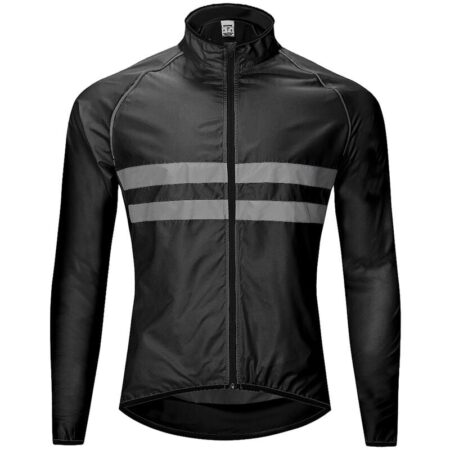 Reflective Long Sleeve Bicycle Jersey Wind Coat Jacket Water-resistant Windproof Outdoor Sports Bike Cycling Running Jacket