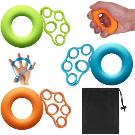 Set Grip Rings Levels and Finger Resistance Bands green