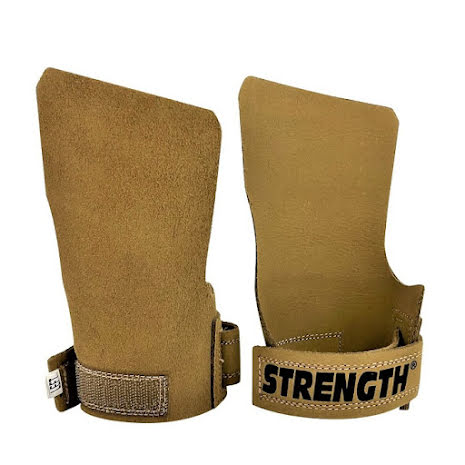 Strength Free Finger Grips Brown Leather - Small