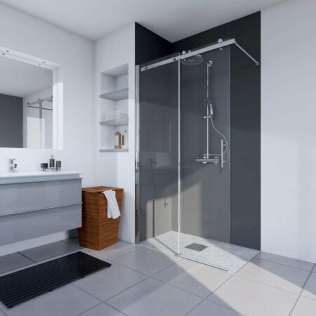 Verona - Urban Sliding Walk-in Shower Enclosure 1200mm Wide - 6mm Glass
