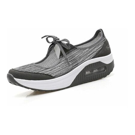 Women's Running Shoes Breathable Outdoor Sports Casual Athletic Sneakers (Gray, US6 / EU37)
