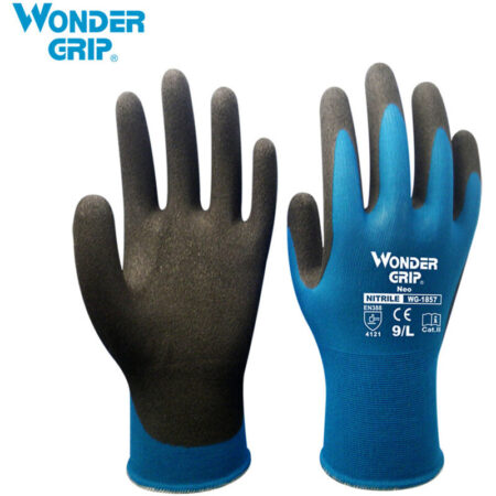 Wonder Grip Gardening Gloves Abrasion-proof 18-Gauge Nylon Liner & Nitrile Coating Universal Work Gloves