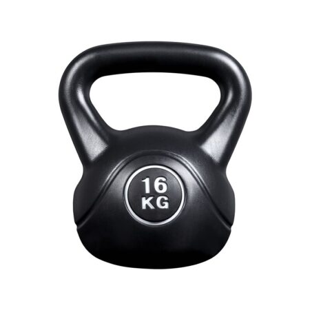 Yaheetech - 16kg Kettlebell Coated Kettle Bells for Home Gym Weight Lifting Training Black - black
