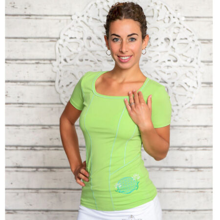 Yoga Top - Flower of Life - Grøn - Spirit of om